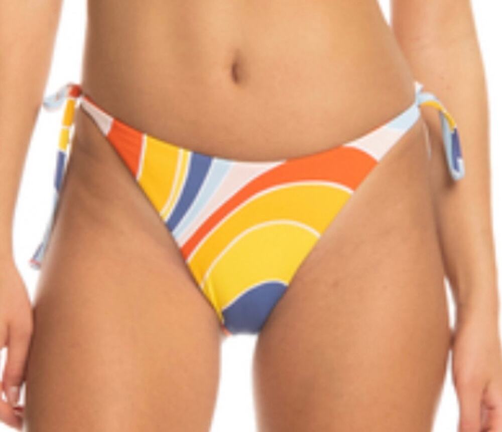 Roxy Cheeky High Leg Tie Side Bikini Bottom Palm Cruz XL NWT